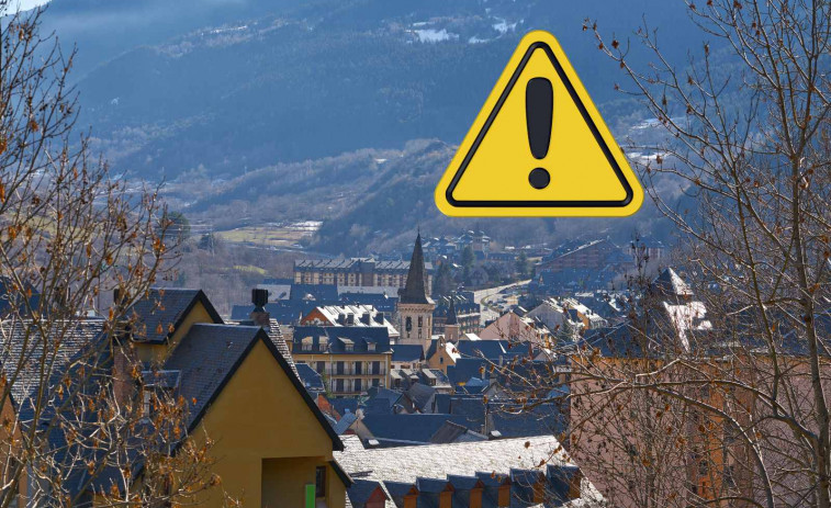 Vielha arrasada por la ventolera de esta madrugada: cien nichos destrozados y calles cerradas