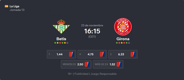 El Girona busca el milagro para huir del descenso en el feudo del Betis en La Cartuja