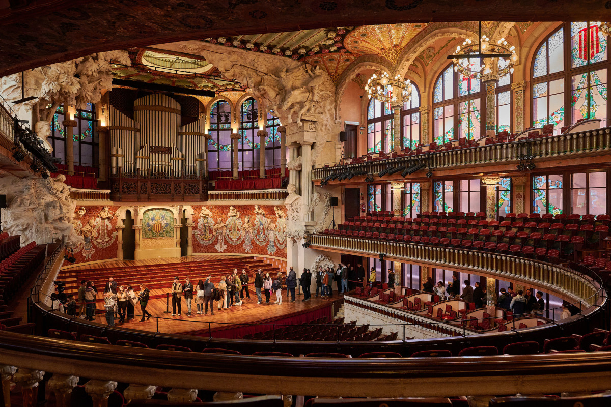 Imagen de la jornada de puertas abiertas en el Palau de la Música Catalana