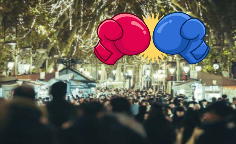 VÍDEO | La pelea más navideña del año: cuatro mujeres se pegan durante el encendido de luces en Barcelona