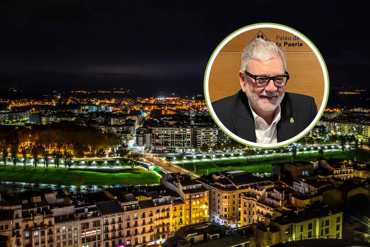 Lleida y su alcalde, Félix Larrosa   Paeria   CANVA   Carmen Romero de Getty Images