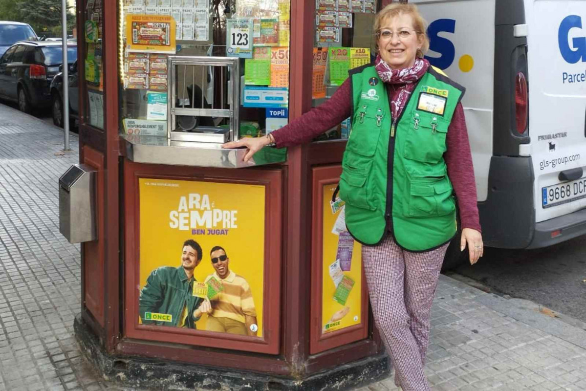 La venedora que ha donat el premi a Reus   ONCE