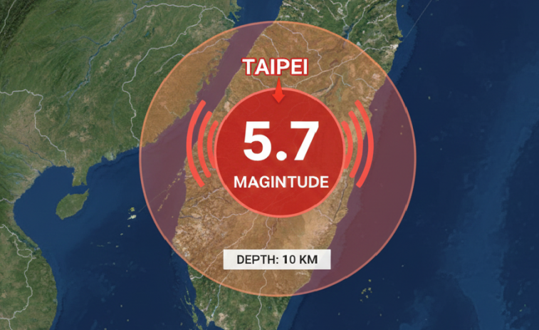 Un terremoto  sacude Taiwán y hace temblar los edificios en Taipéi