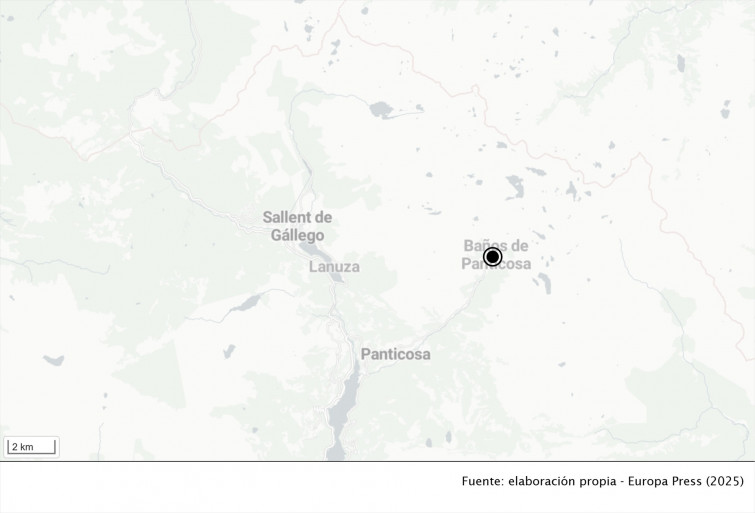 Mueren dos personas y otra resulta herida grave por un alud de nieve en un balneario de Huesca