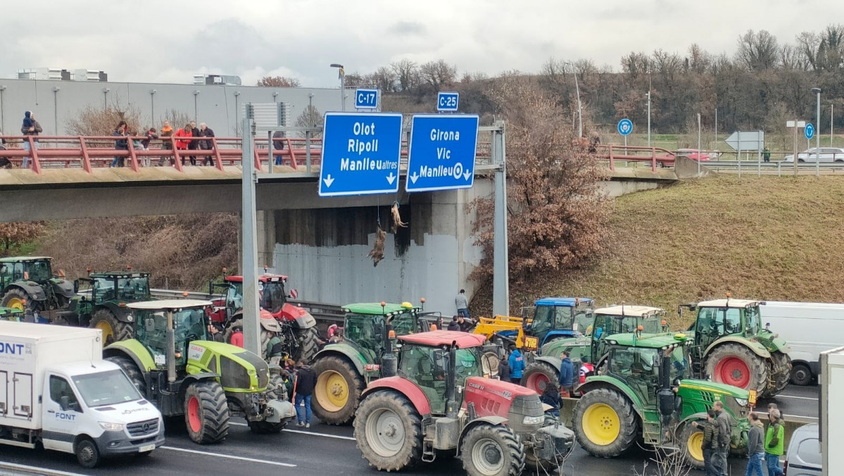 EuropaPress 7189741 ganaderos catalanes cuelgan jabali ciervo c 17 exceso fauna cinegetica