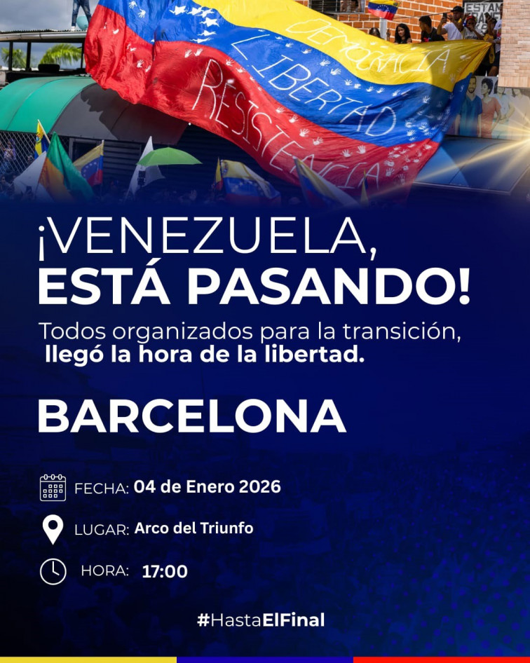 Cerca de 1.000 personas se movilizan en Barcelona y exigen respeto electoral en Venezuela