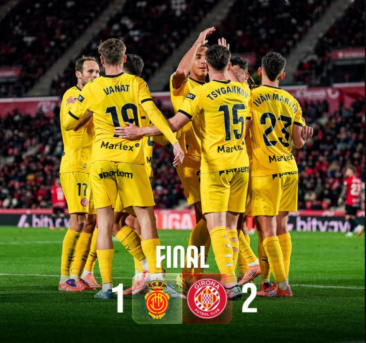 Vídeo: El Girona toma Son Moix y vence 1-2 al Mallorca en la jornada 18 con autoridad y efectividad