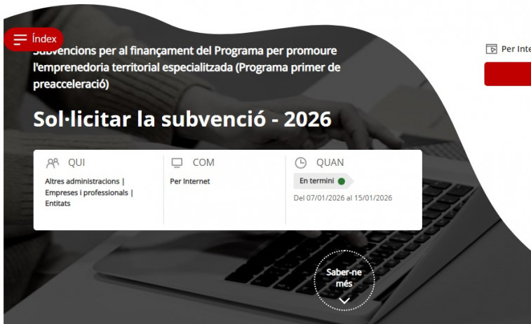 El Govern abre la convocatoria de 7 millones para emprendedores: claves y plazos para solicitar las ayudas