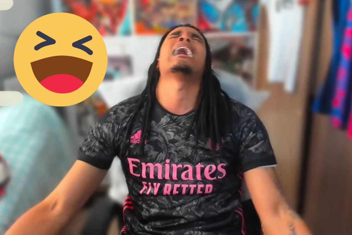 Un streamer del Real Madrid llorando con el tercer gol del Albacete