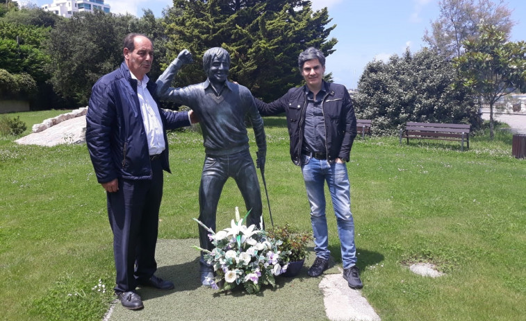 Desaparece la estatua de Seve Ballesteros en Marina de Cudeyo y se investiga un posible robo