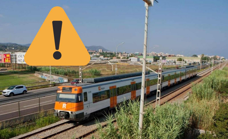 Cortada la R1 de Rodalies entre Blanes y Maçanet-Massanes por un desprendimiento de tierra