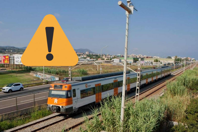 Cortada la R1 de Rodalies entre Blanes y Maçanet-Massanes por un desprendimiento de tierra