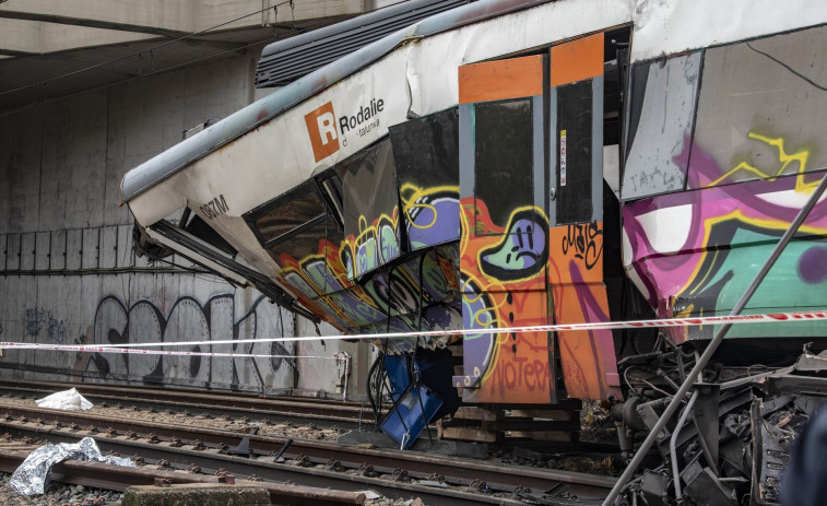 Así se produjo el accidente de Gelida: el muro cayó justo al paso del tren de Rodalies