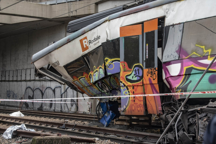 Así se produjo el accidente de Gelida: el muro cayó justo al paso del tren de Rodalies