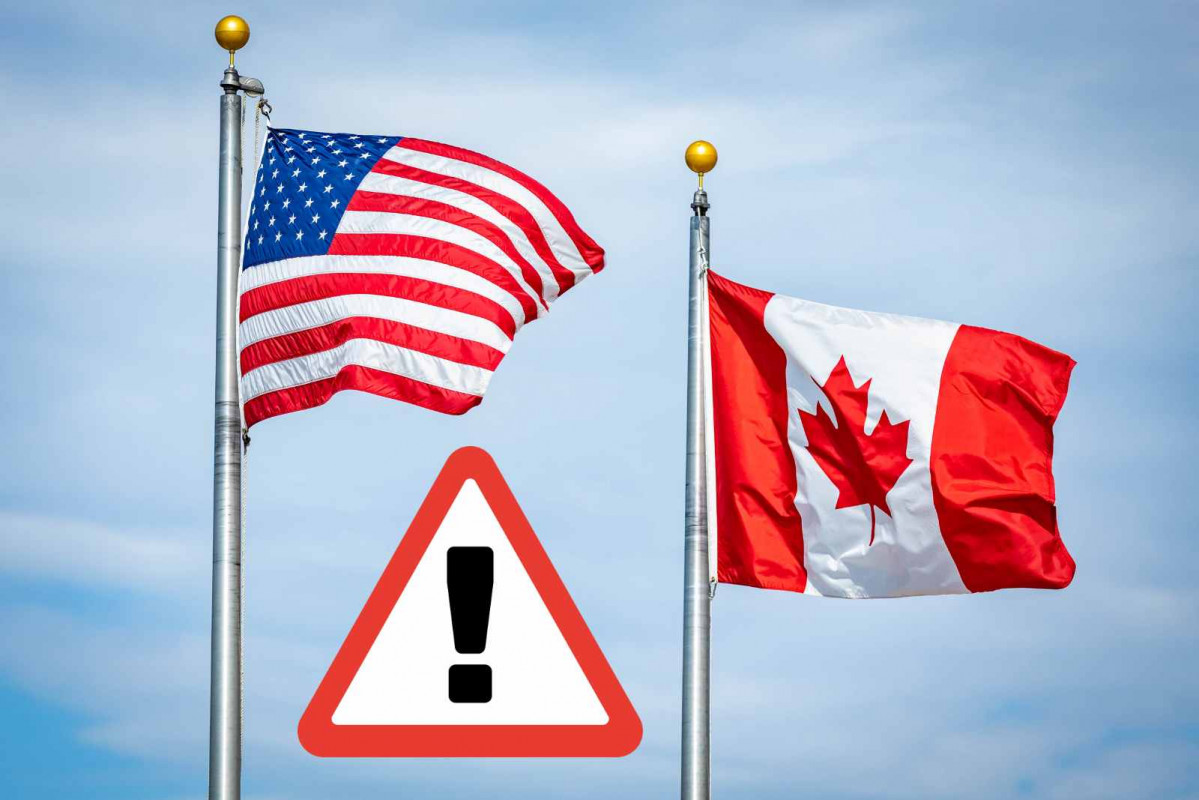 Alerta, banderas de EEUU y Canadá   CANVA