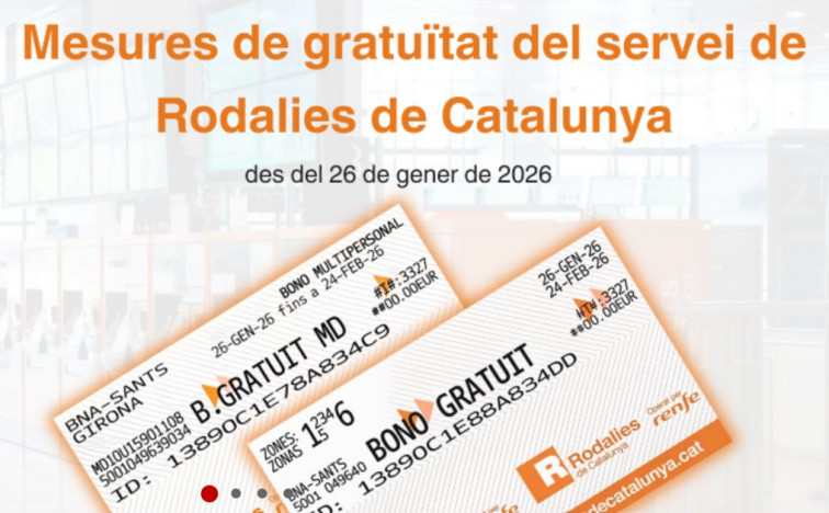 Renfe activa los abonos gratuitos en Rodalies y media distancia para compensar incidencias