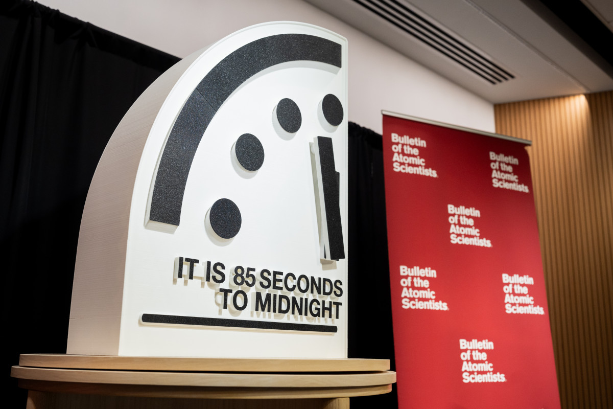 2026 Doomsday Clock   clock and logo 22