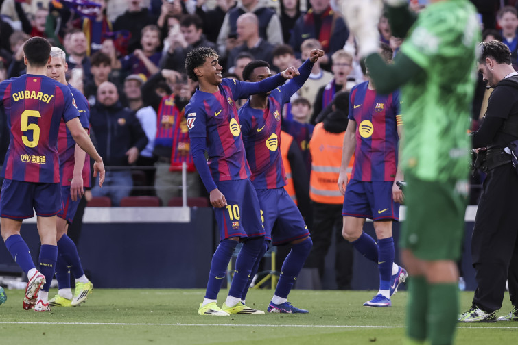 El Barça domina el Spotify Camp Nou y vence al Mallorca 3-0 con Lewandowski, Yamal y Bernal