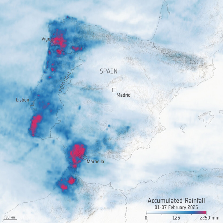 España, Portugal y Marruecos: el satélite  captura la transformación drástica de la región