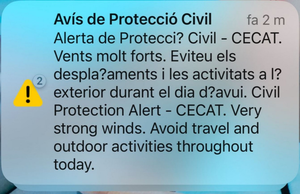 Avís Protecció Civil