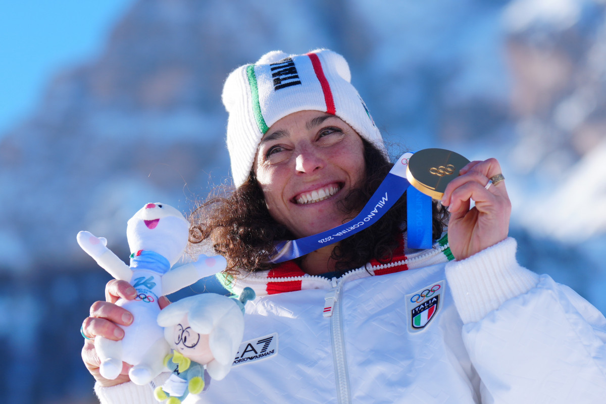 EuropaPress 7295915 15 february 2026 italy cortina italys federica brignone celebrates her gold