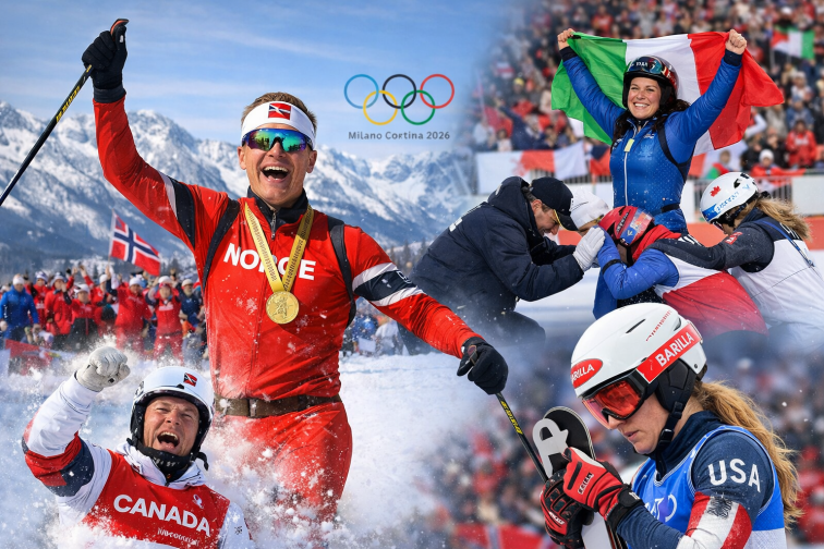 Klaebo firma el noveno oro olímpico y Brignone vuelve a reinar en Italia