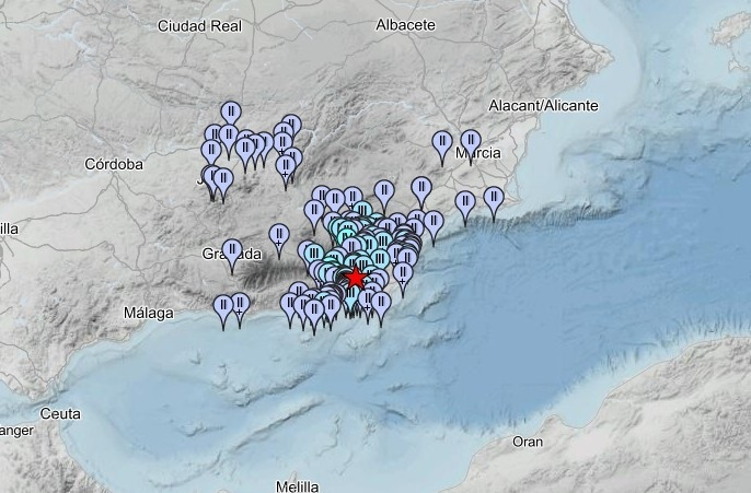 Madrugada de sismos en Almería: un terremoto de 4,3 en Tabernas provoca una decena de réplicas