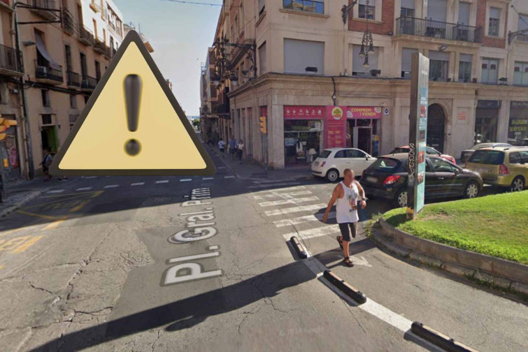 Alerta, Tarragona, Carrer Gral. Prim   CANVA   GOOGLE MAPS