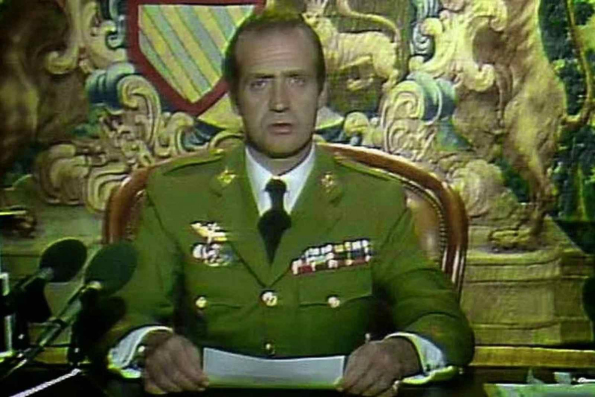 El Rey en su discurso el 23 F