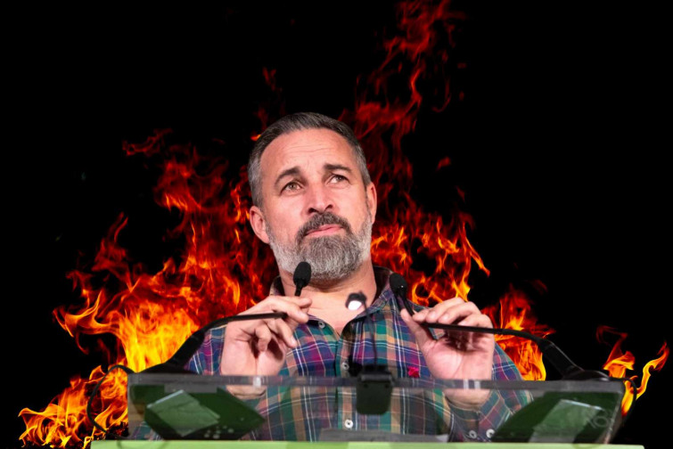 Vox, en llamas   Santiago Abascal   CANVA   EP