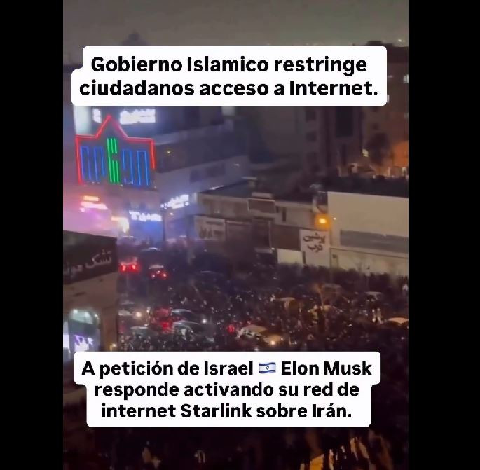 Vídeo: Elon Musk suministra conexión de Starlink en medio del apagón de internet en Irán