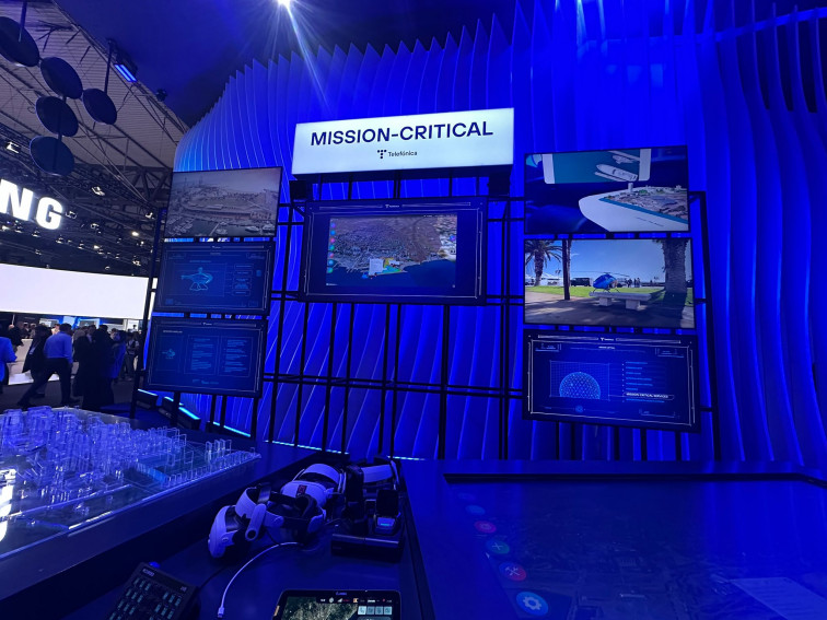 Telefónica ensaya en el MWC cómo salvar vidas cuando una catástrofe deja incomunicada una ciudad
