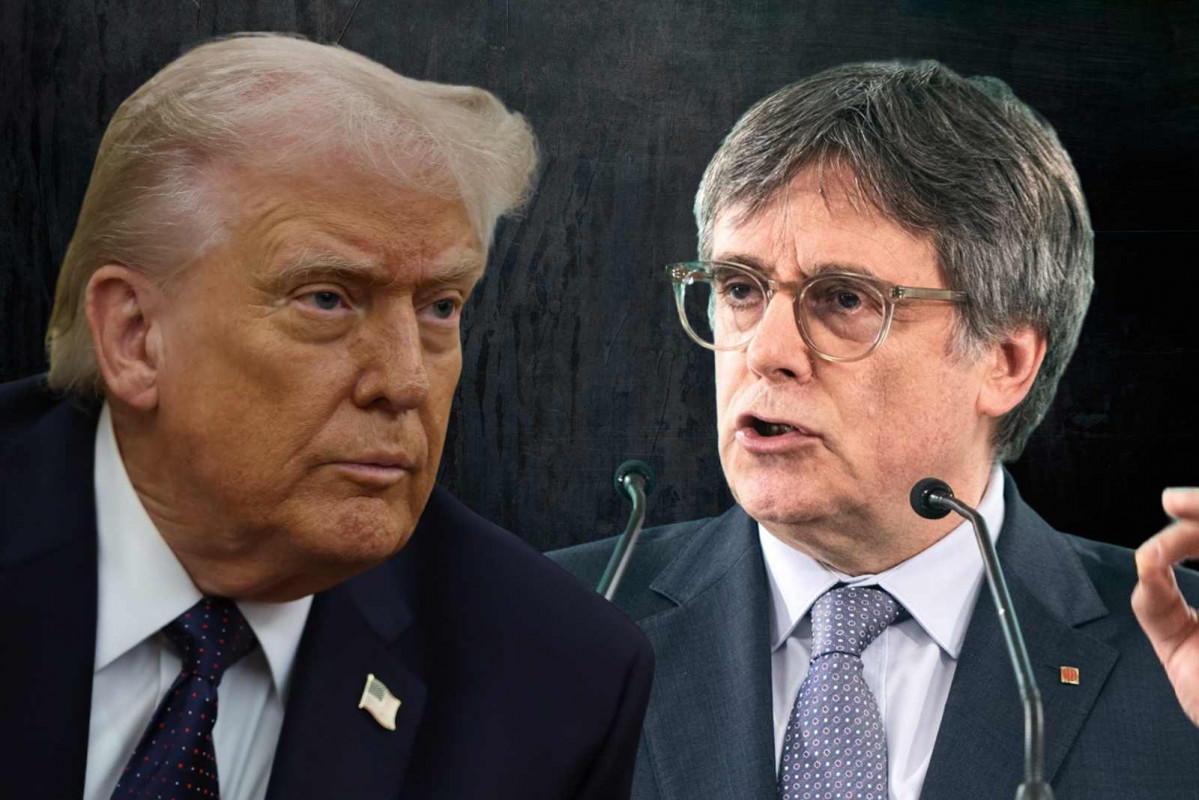 Donald Trump y Carles Puigdemont   CANVA   EUROPA PRESS