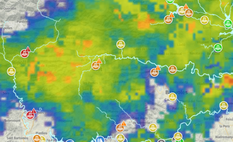 Alerta de inundaciones en ríos en Catalunya: el Ter supera el umbral de peligro en Sant Joan de les Abadesses