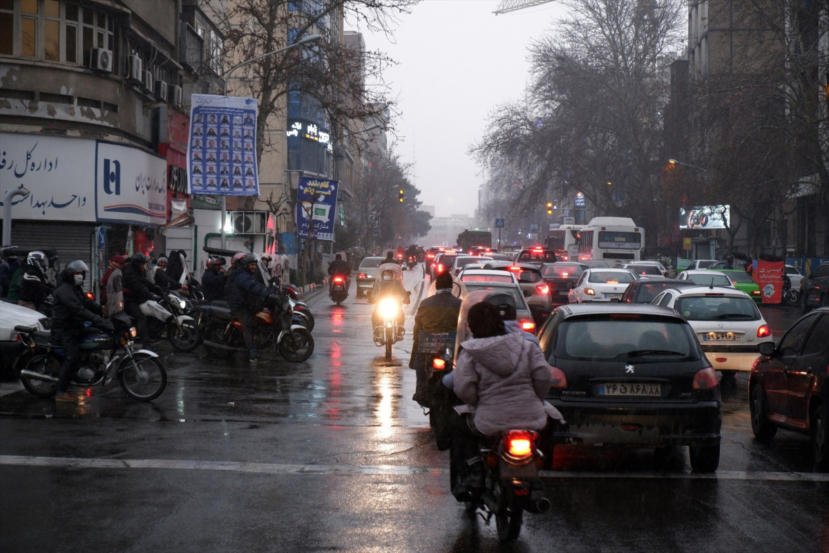 EuropaPress 7339138 february 28 2024 tehran iran vehicles drive along an avenue ahead of the