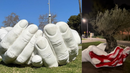 Vandalizan en menos de 24 horas el nuevo monumento de Castelldefels