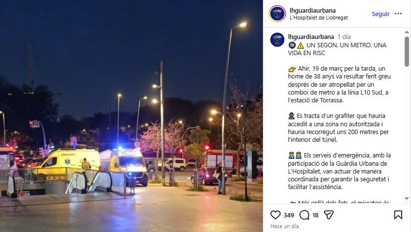 Entrada al metro restringida en L'Hospitalet   Imagen de redes