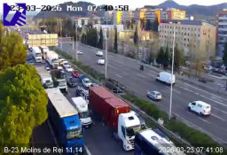 Importantes retenciones en el Baix Llobregat y en los accesos a Barcelona durante la mañana