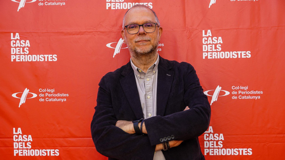 El degà del Col·legi de Periodistes, Joan Maria Morros