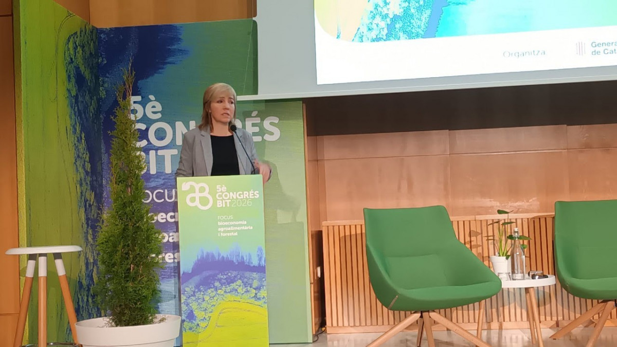 La secretaria general del Departamento de Agricultura, Cristina Massot, durante la inauguración de la 5 edición del Congrés BIT