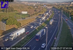 Estado de las carreteras en el Baix Llobregat: accidentes en la A-2 y la C-32 provocan retenciones
