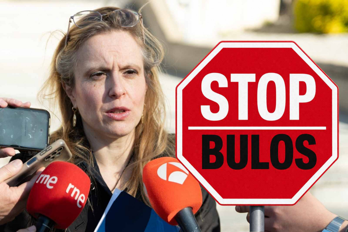 Polonia Castellanos, STOP BULOS   Fotomontaje de CANVA