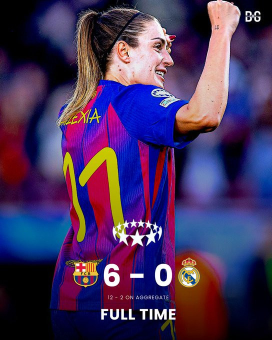 Barcelona arrolla al Real Madrid 6-0 con una Alexia Putellas goleadora y celebrando sus 500 partidos