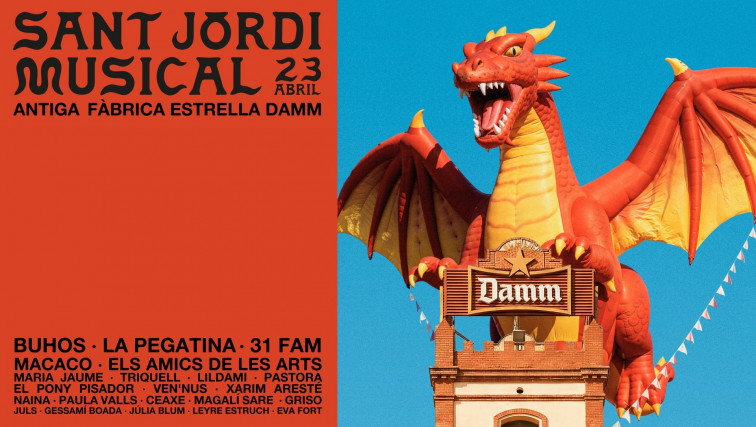 El Sant Jordi Musical de Estrella Damm promete un maratón de conciertos en Barcelona
