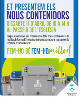 Begues presenta los nuevos contenedores de residuos en una jornada informativa este sábado