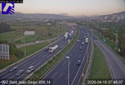 Fuertes retenciones en el Baix Llobregat complican el acceso a Barcelona en hora punta