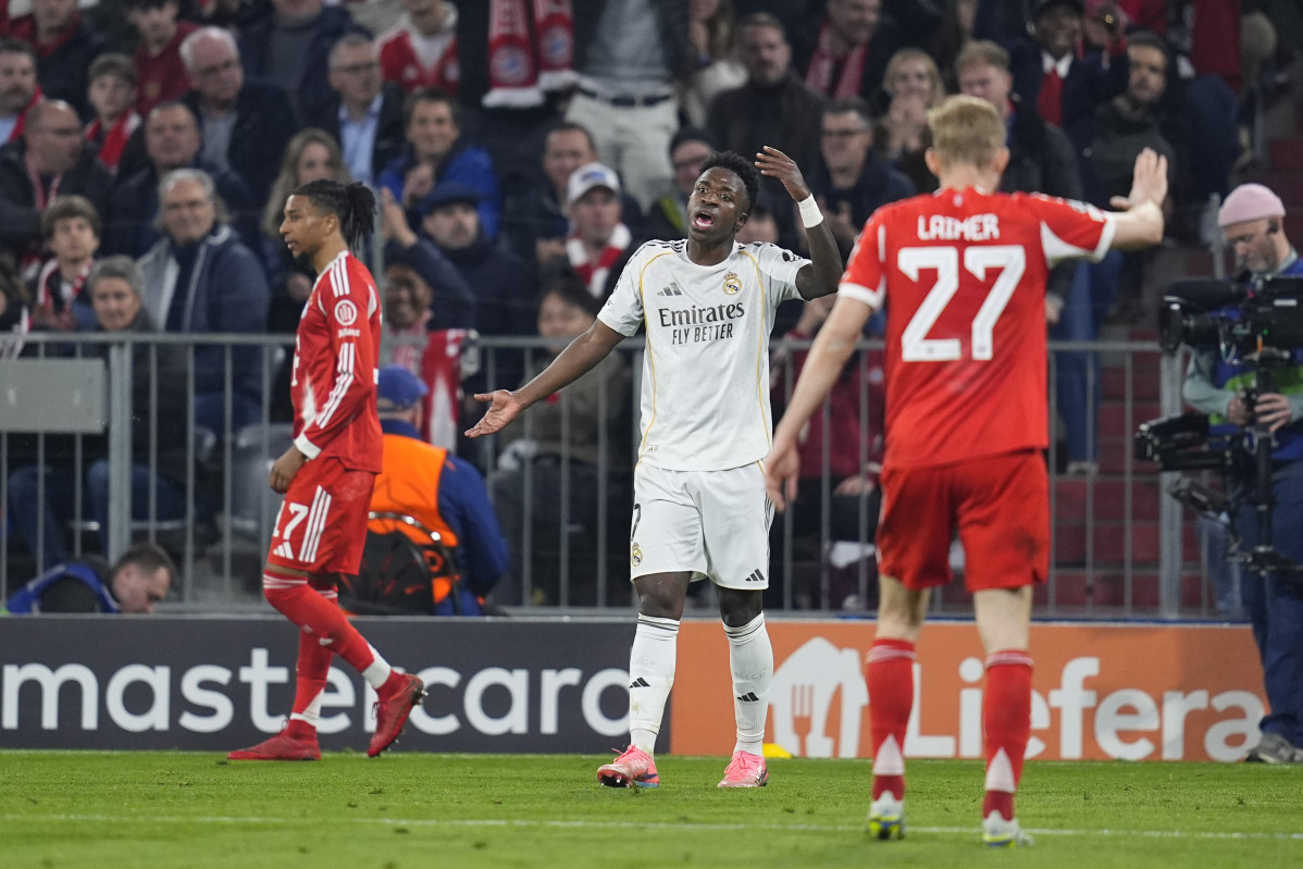 EuropaPress 7444723 vinicius junior of real madrid cf protests during the uefa champions league