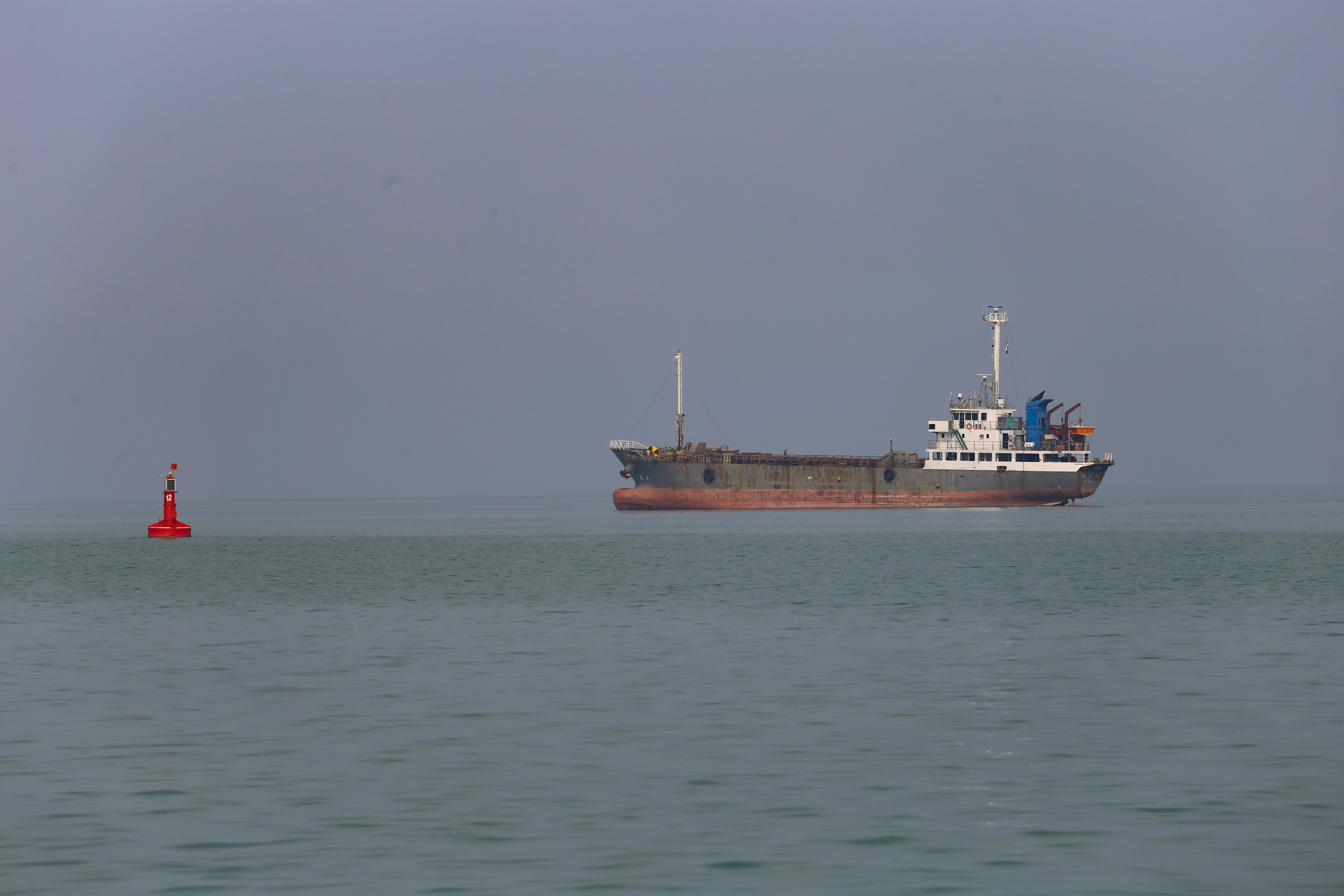 EuropaPress 7415098 april 29 2024 bushehr iran huge cargo ship is sailing in the persian gulf (1)