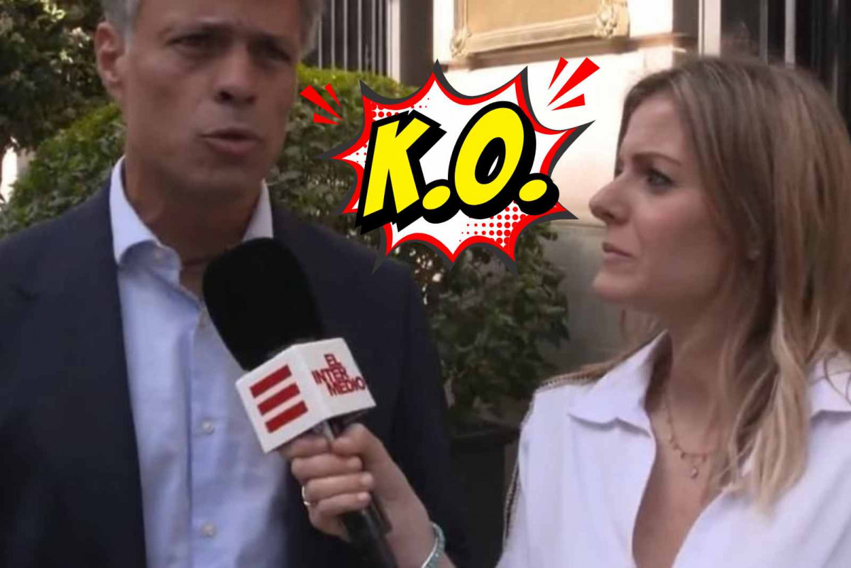 Andrea Ropero entrevistando a Leopoldo López