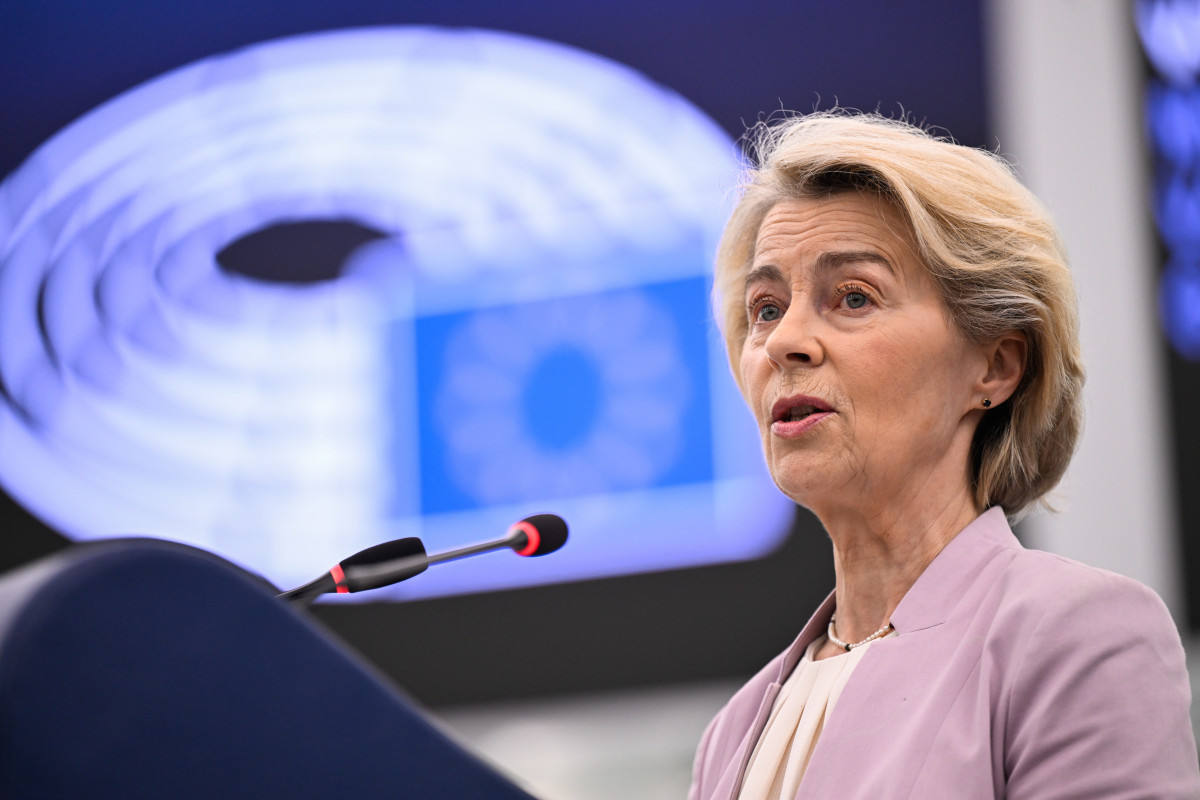 Archivo - La presidenta de la Comisión Europea, Ursula von der Leyen, en su intervención durante un debate en el pleno del Parlamento Europeo en Estrasburgo (Francia).